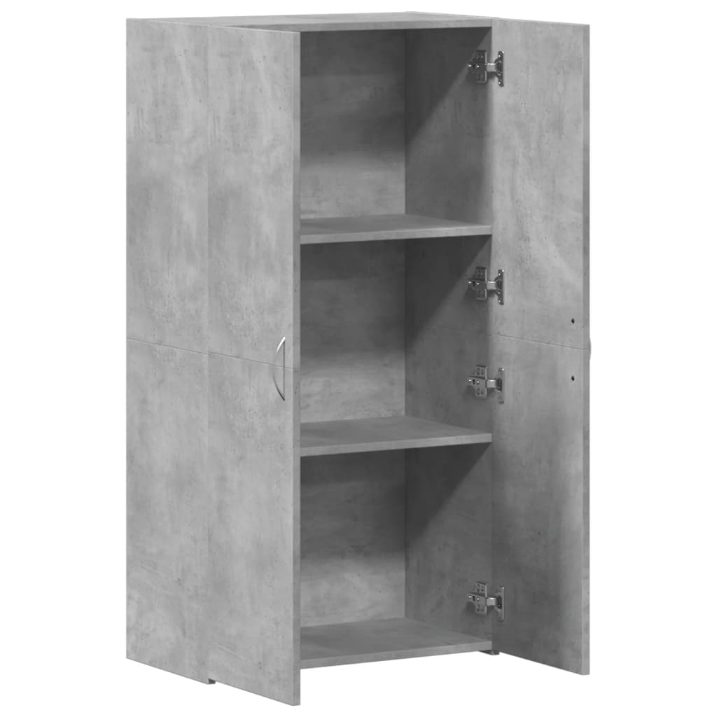 vidaXL Schedario Grigio Cemento 60x32x115 cm in Legno Multistrato