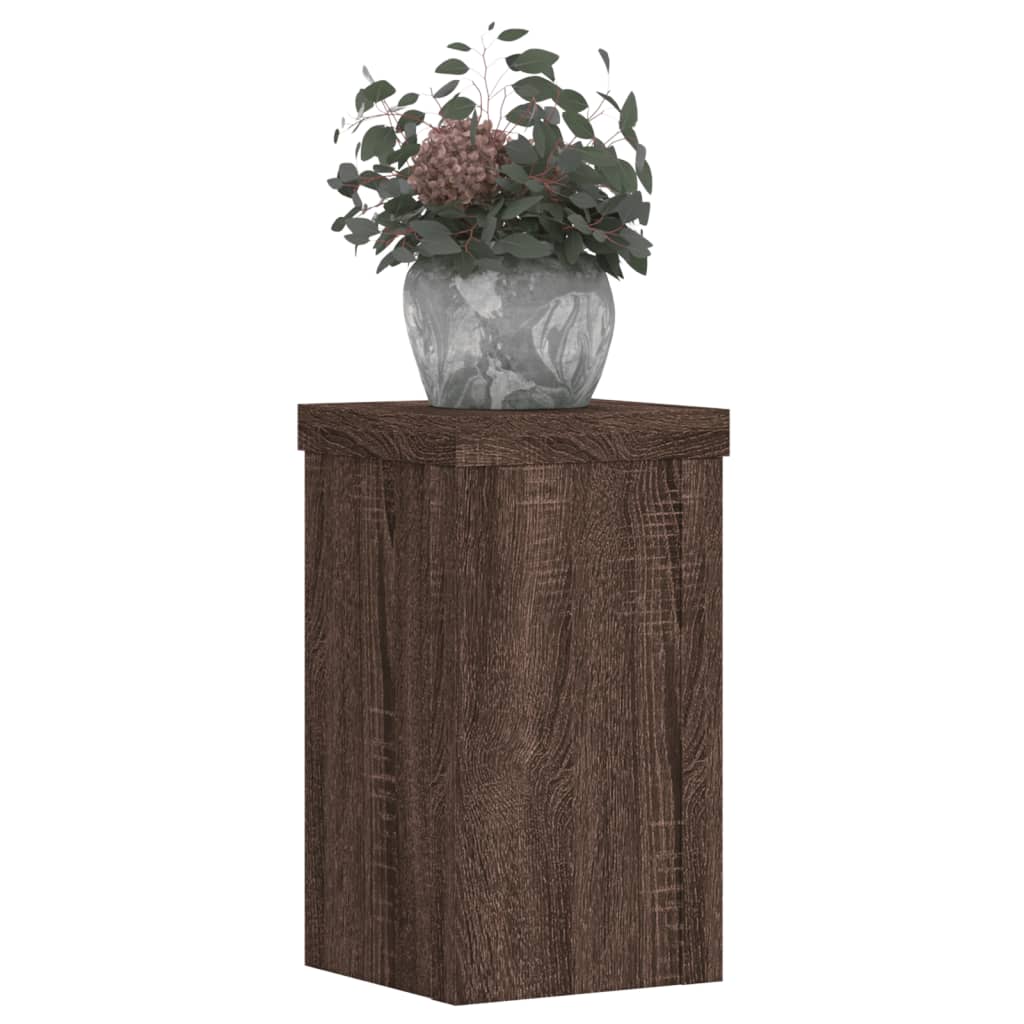 vidaXL Supporti per Piante 2 pz Marrone 10x10x18 cm Legno Multistrato