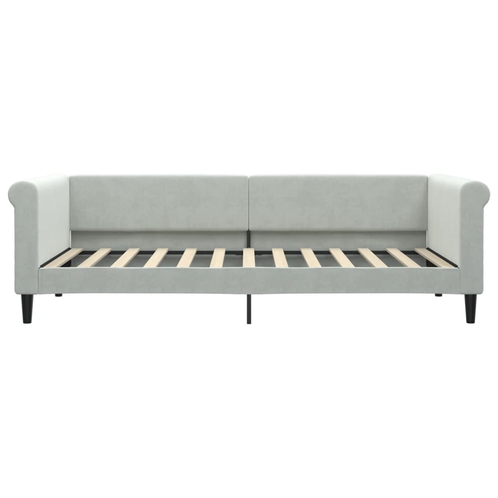 vidaXL Divano Letto Estraibile Cassetti Grigio Chiaro 90x200cm Velluto