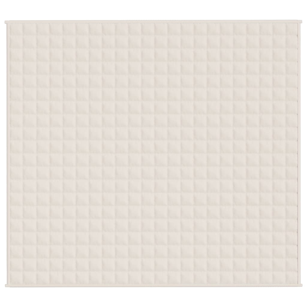 vidaXL Coperta Ponderata Crema Chiaro 200x220 cm 9 kg Tessuto