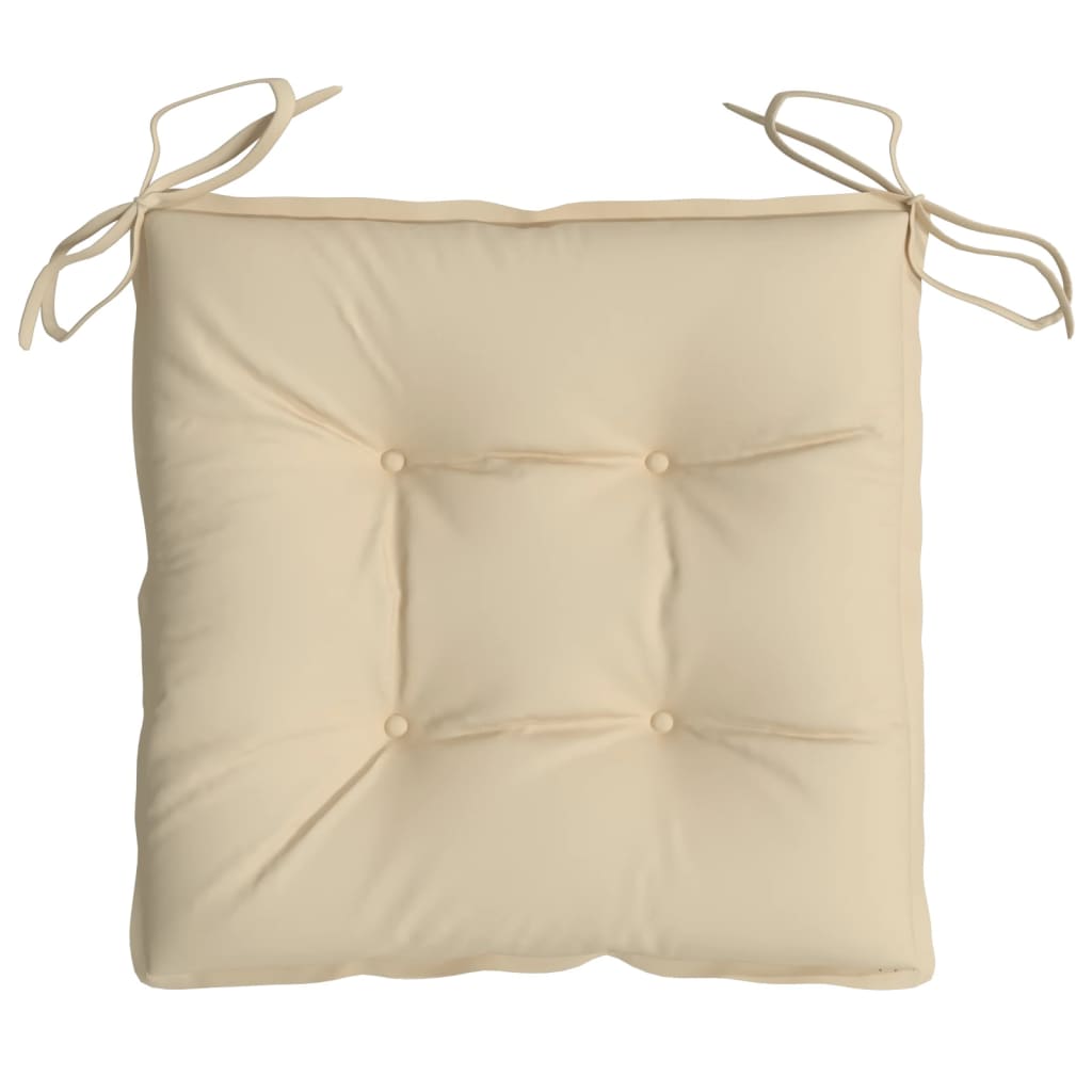 vidaXL Cuscini per Sedia 4 pz Beige 50x50x7 cm Tessuto Oxford