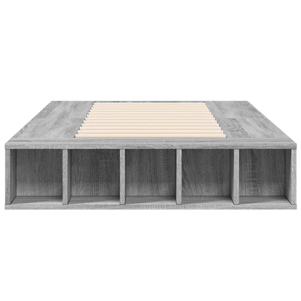 vidaXL Giroletto Grigio Sonoma 100x200 cm in Legno Multistrato