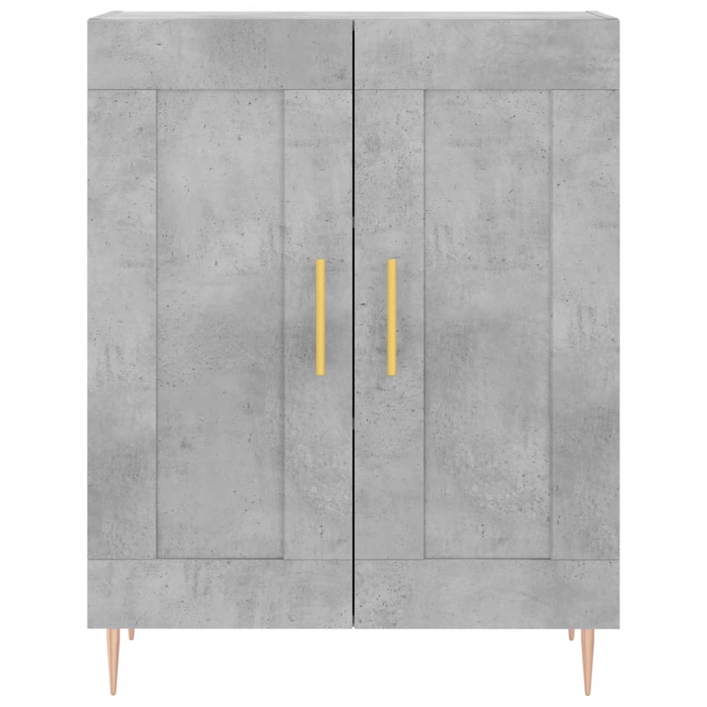 vidaXL Credenza Grigio Cemento 69,5x34x90 cm in Legno Multistrato