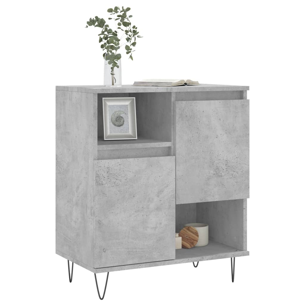 vidaXL Credenza Grigio Cemento 60x35x70 cm in Legno Multistrato