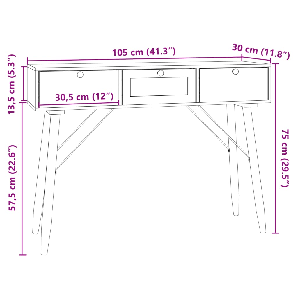 vidaXL Mobile Porta TV con Ante 105x30x45 cm in Legno Multistrato