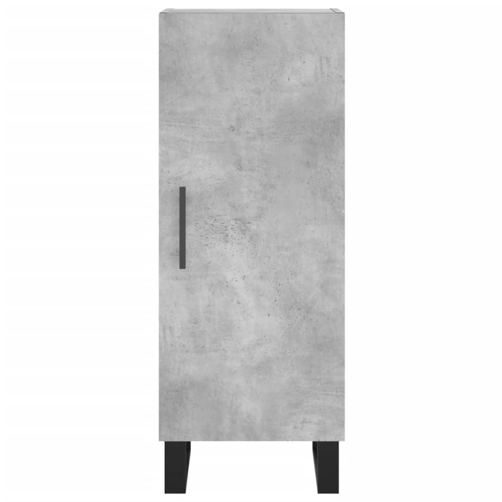 vidaXL Credenza Grigio Cemento 34,5x34x180 cm in Legno Multistrato