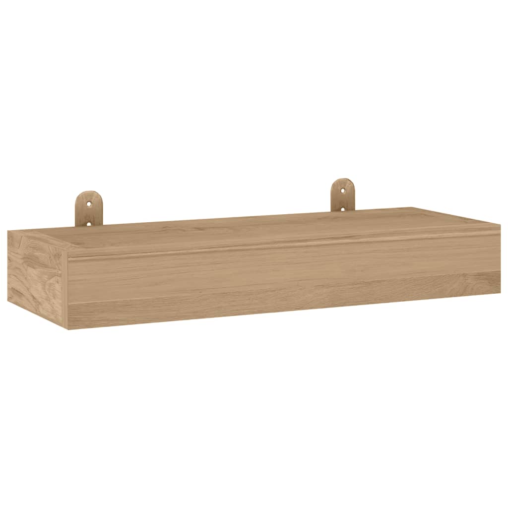 vidaXL Mensole da Parete 2 pz 40x15x4 cm in Legno Massello di Teak