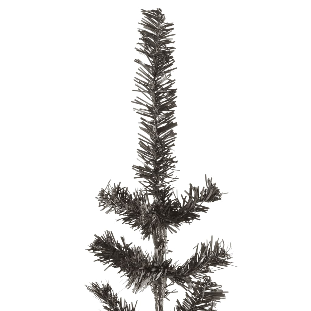 vidaXL Albero di Natale Sottile Nero 240 cm