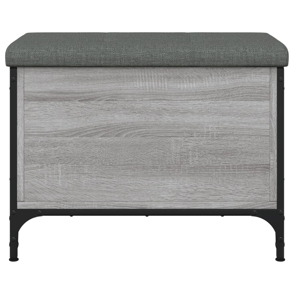 vidaXL Panca Portaoggetti Grigio Sonoma 62x42x45 cm Legno Multistrato