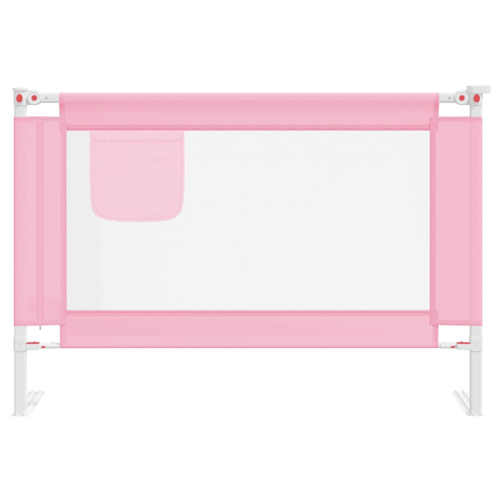 vidaXL Sponda Letto di Sicurezza per Bambini Rosa 100x25cm in Tessuto