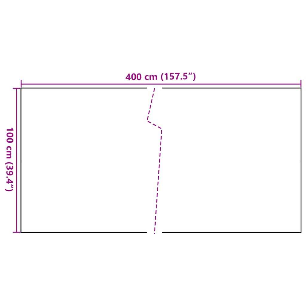 vidaXL Paravento da Balcone Marrone e Nero 400x100 cm in Polyrattan