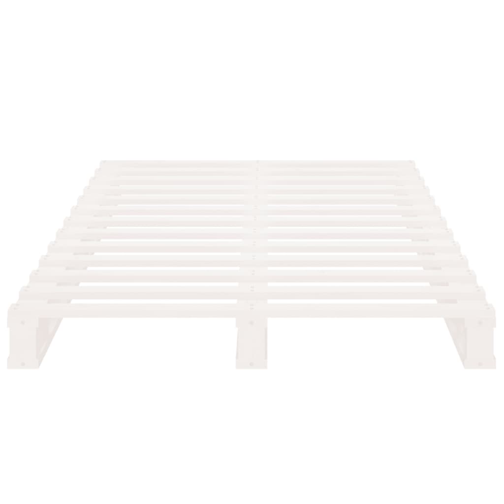 vidaXL Letto a Pallet Bianco 90x200 cm in Legno Massello di Pino