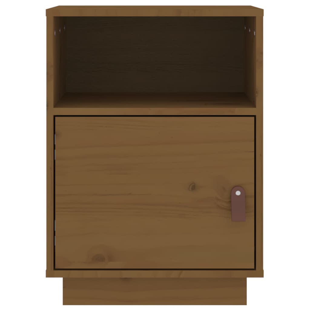 vidaXL Comodini Ambrati 2 pz 40x34x55 cm in Legno Massello di Pino