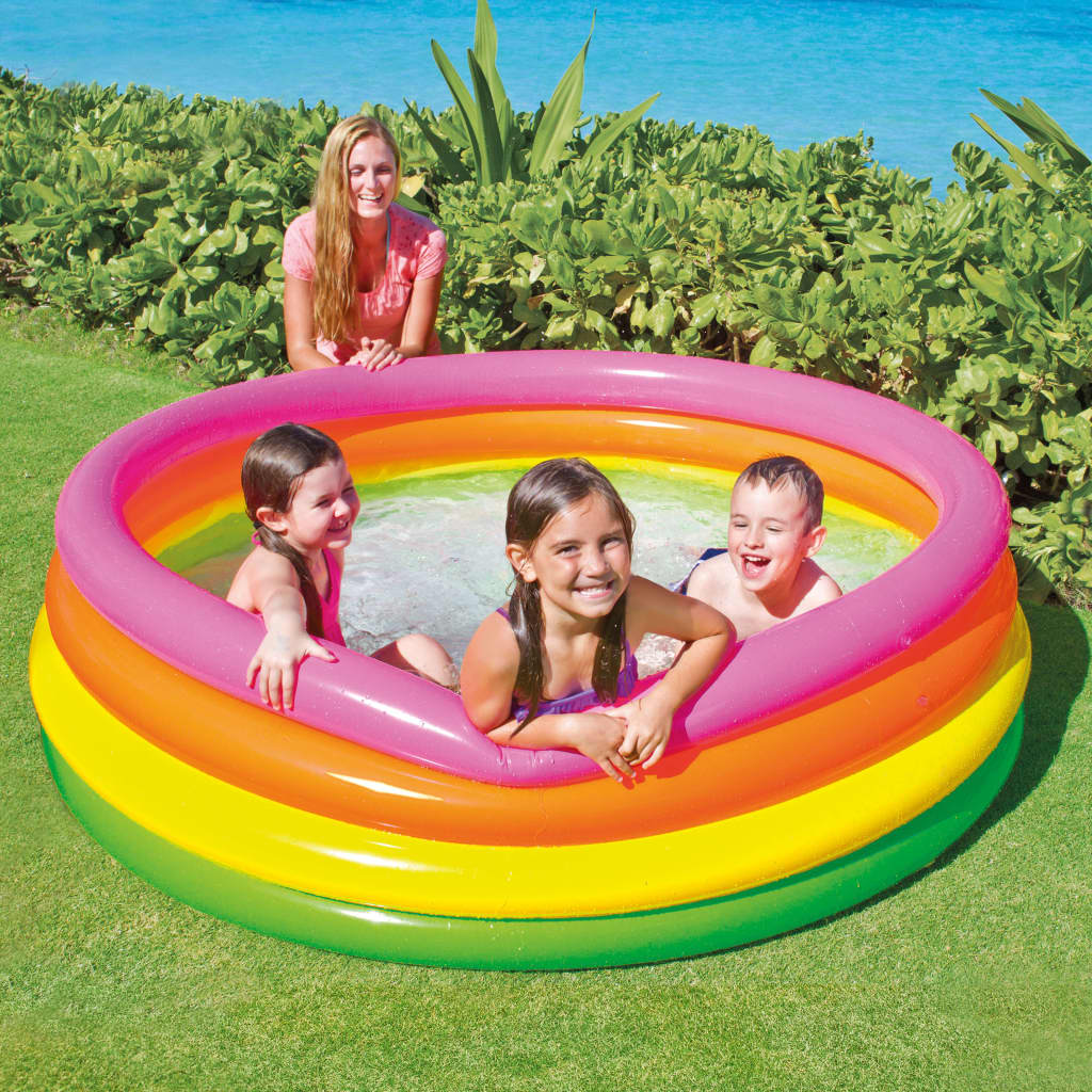 Intex Piscina Gonfiabile Sunset 4 Anelli 168x46 cm