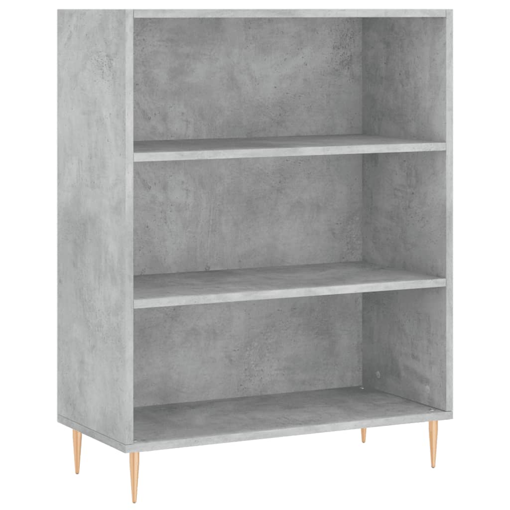 vidaXL Libreria Grigio Cemento 69,5x32,5x90 cm in Legno Multistrato