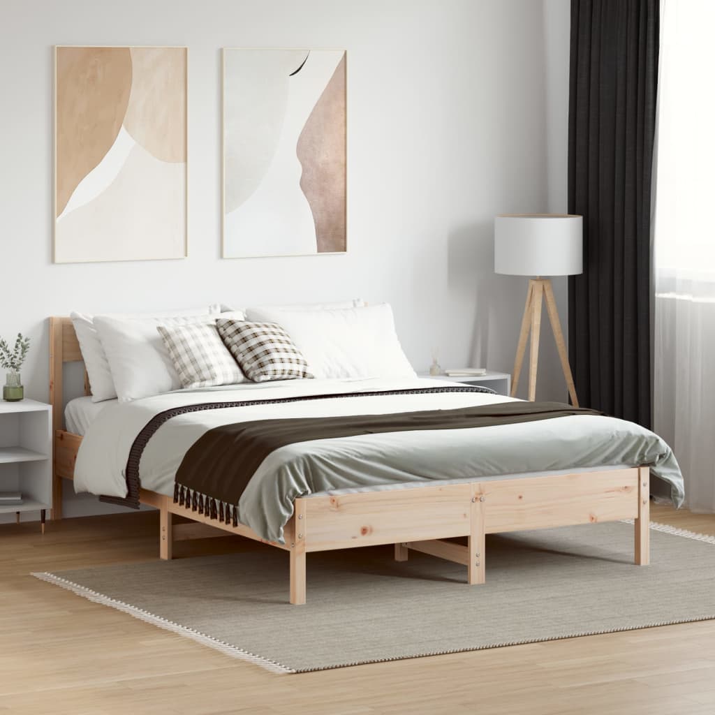 vidaXL Letto senza Materasso 150x200 cm in Legno Massello di Pino