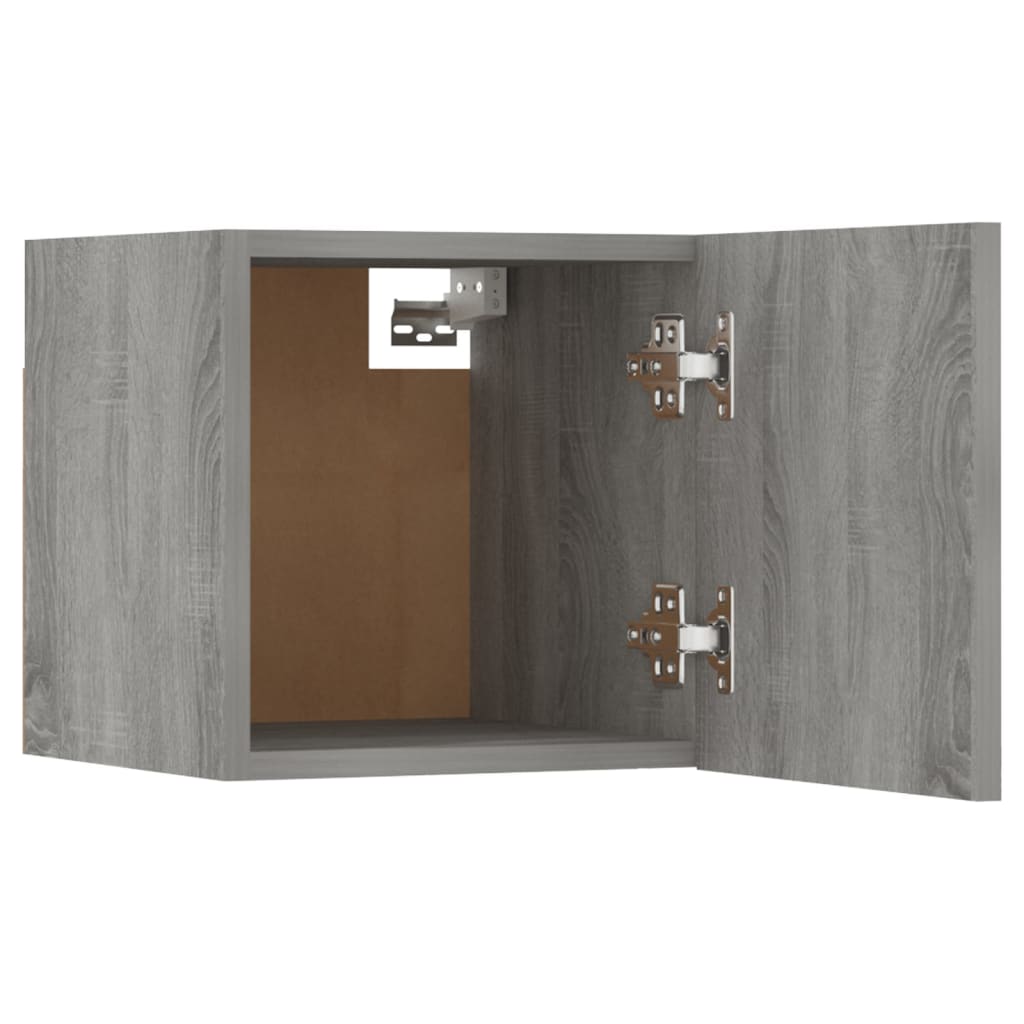 vidaXL Armadietti TV a Parete 8 pz Grigio Sonoma 30,5x30x30 cm