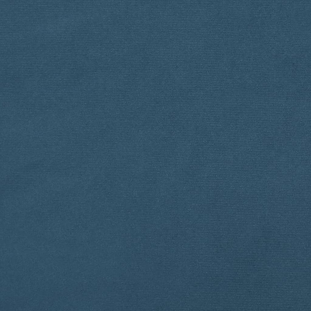 vidaXL Materasso a Molle Blu Scuro 120x200x20 cm in Velluto