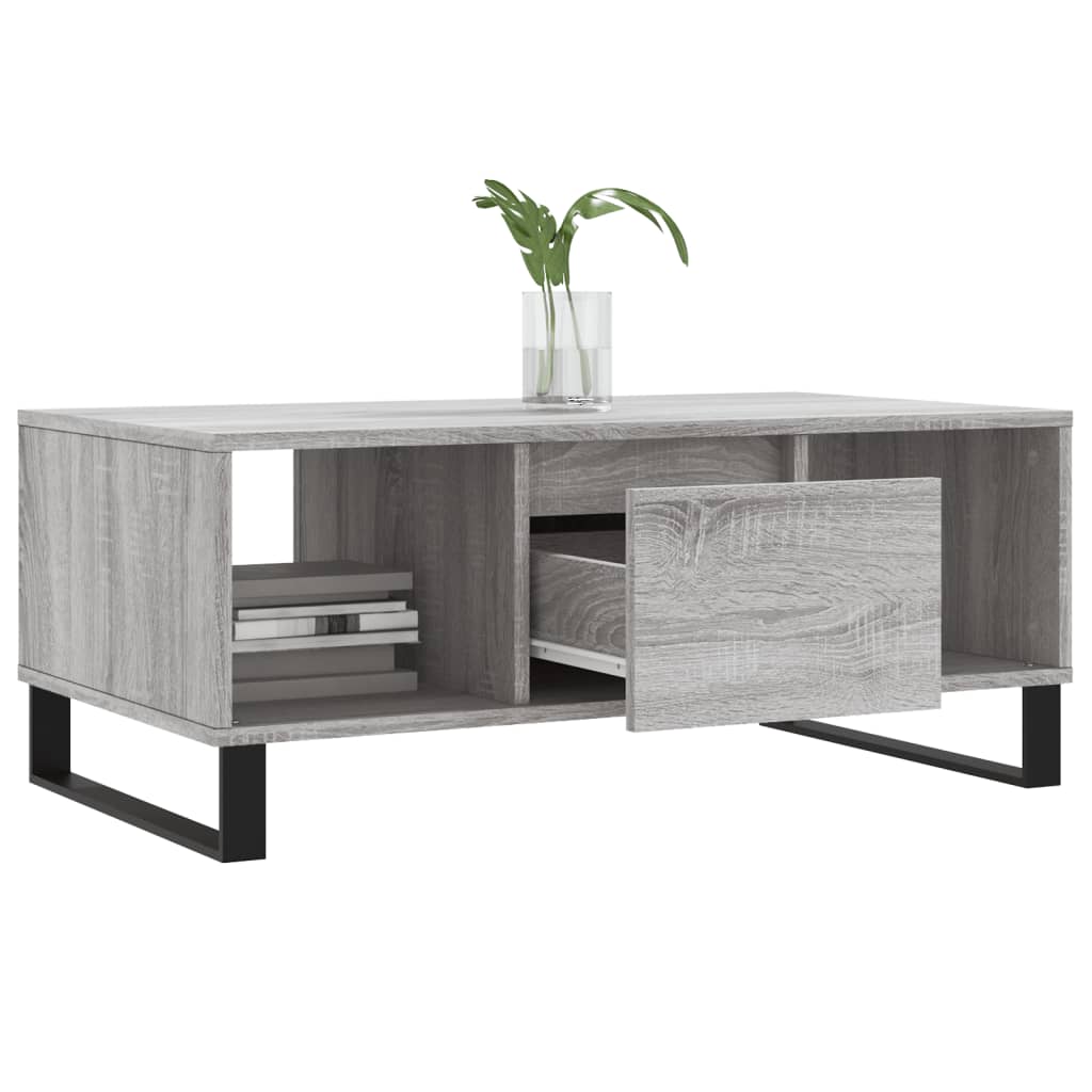 vidaXL Tavolino Salotto Grigio Sonoma 90x50x36,5 cm Legno Multistrato