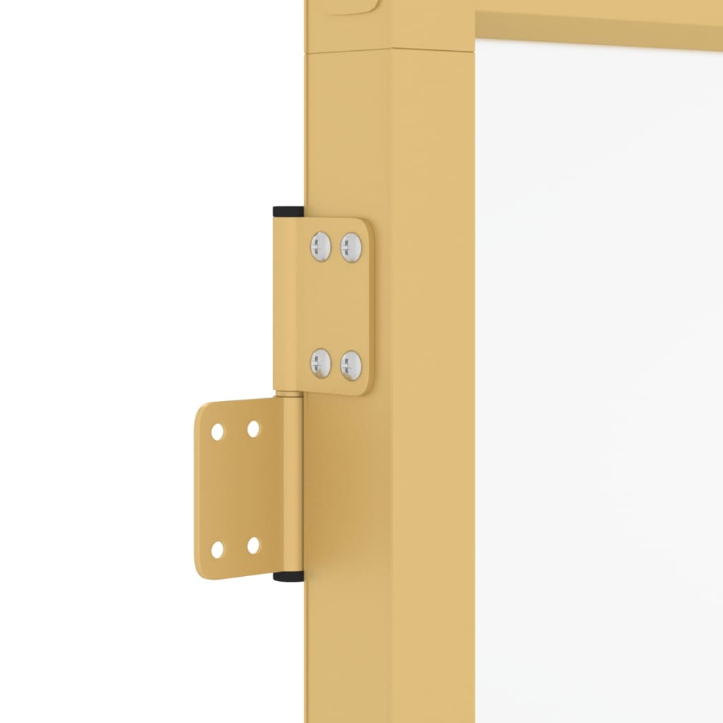 vidaXL Porta Interni Sottile Oro 93x201,5cm Vetro Temperato Alluminio