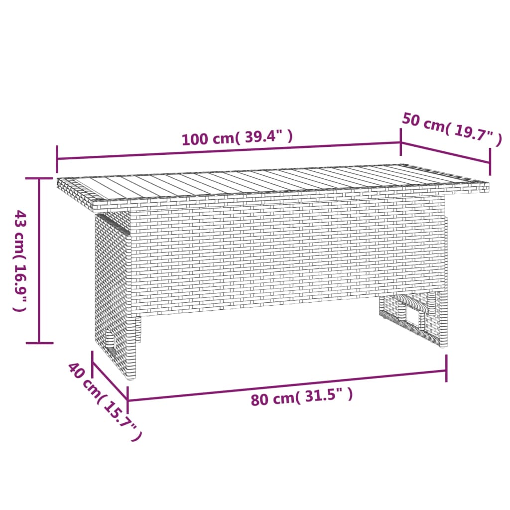 vidaXL Set Divani da Giardino 4 pz con Cuscini in Polyrattan Grigio