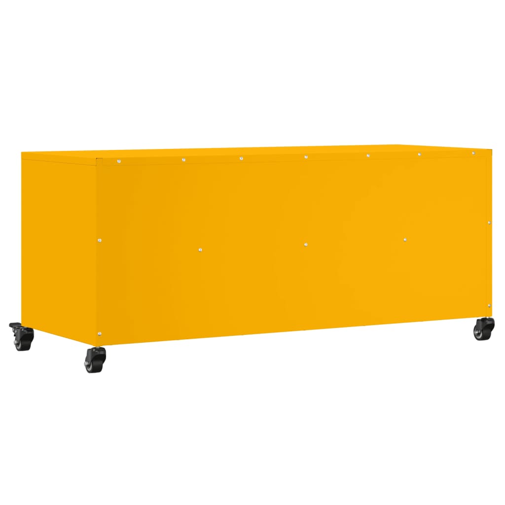 vidaXL Mobile TV Giallo Senape 100,5x39x43,5 cm in Acciaio