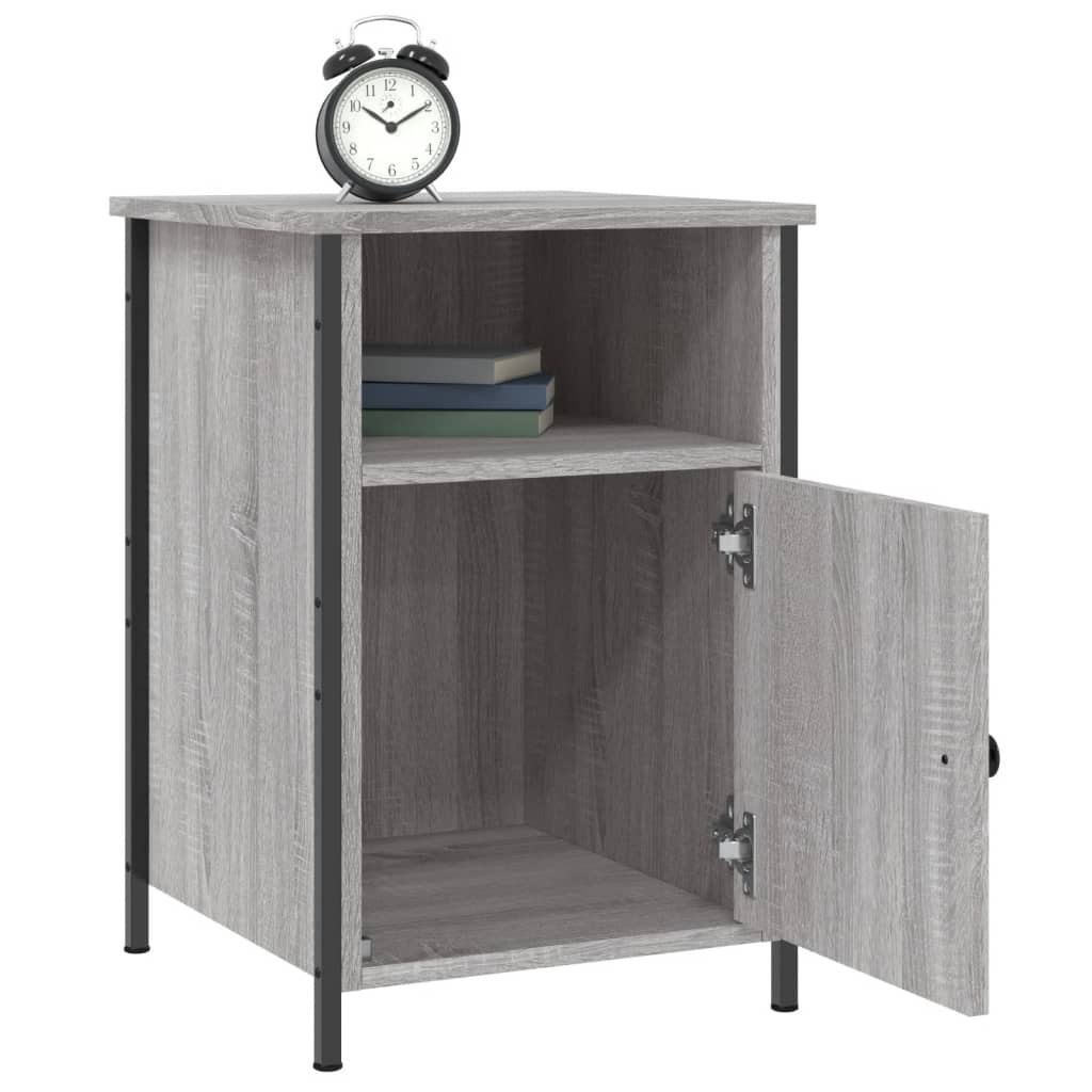 vidaXL Comodini 2 pz Grigio Sonoma 40x42x60 cm in Legno Multistrato