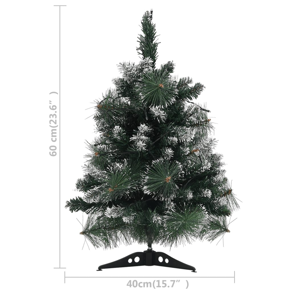 vidaXL Albero di Natale Preilluminato con Palline Verde 60 cm