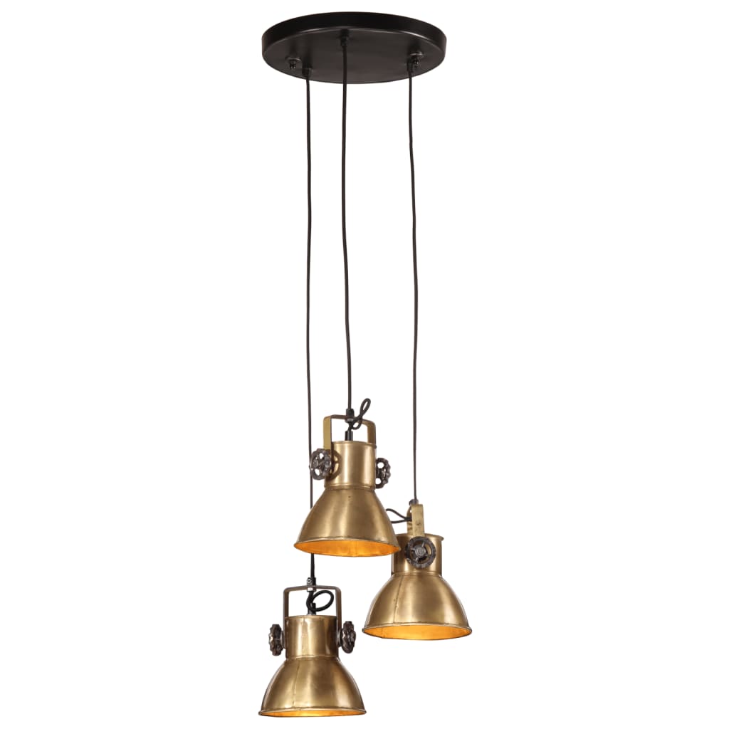 vidaXL Lampada Pensile 25 W Ottone Anticato 30x30x100 cm E27