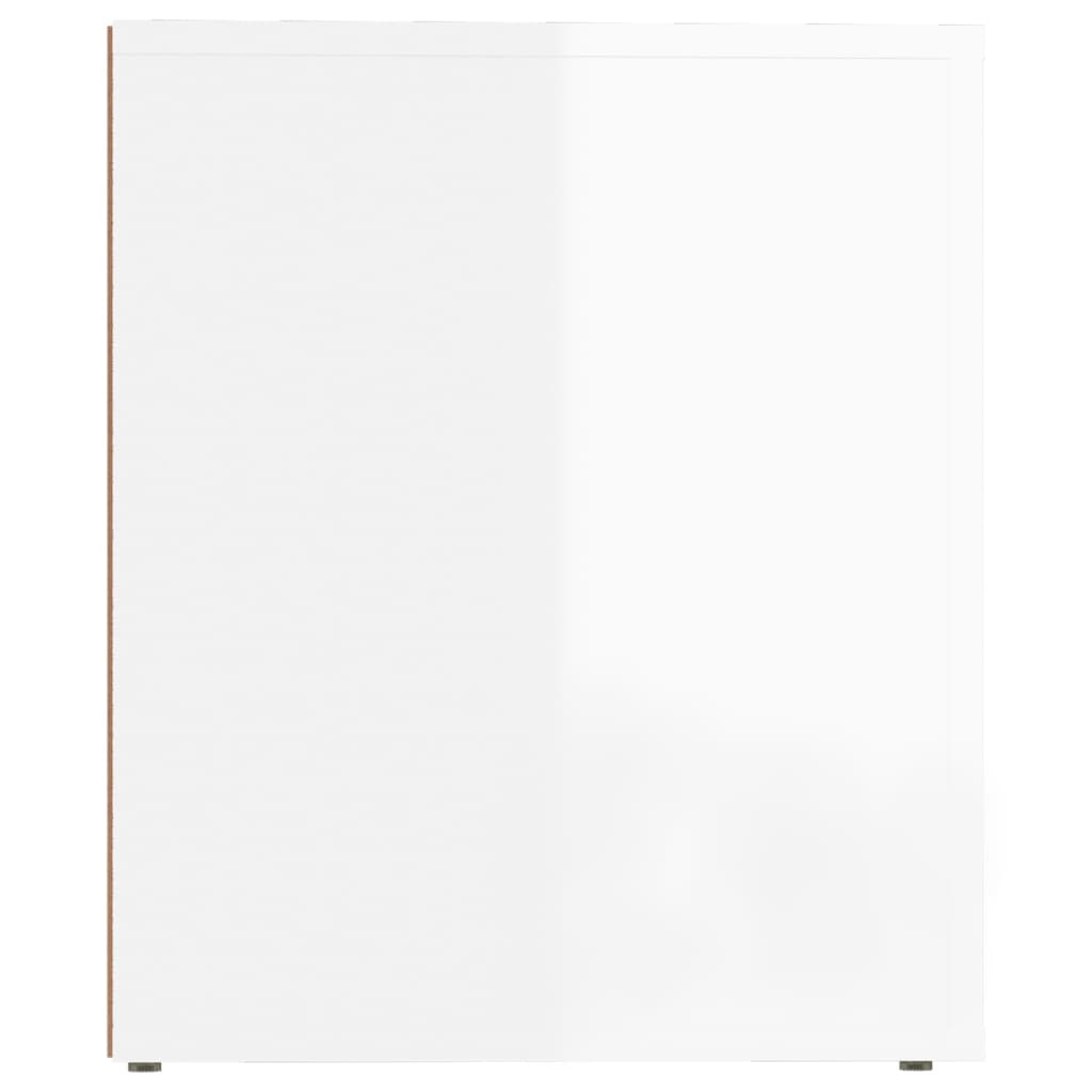 vidaXL Comodini 2 pz in Bianco Lucido 50x39x47 cm