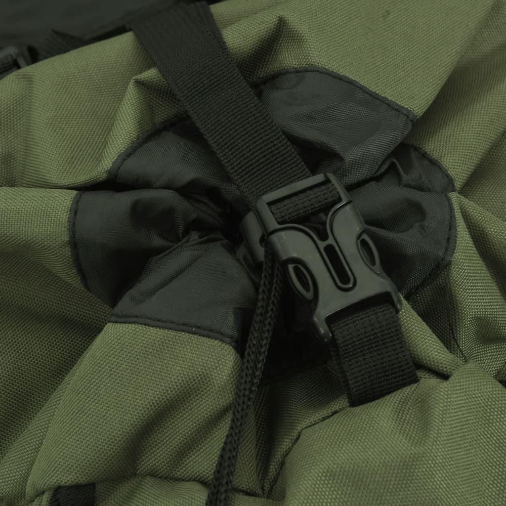 vidaXL Zaino da Trekking Verde Militare 60 L in Tessuto Oxford