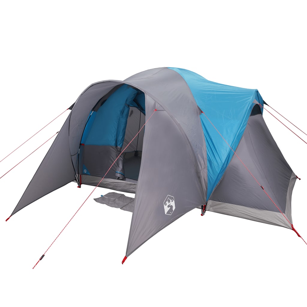 vidaXL Tenda da Campeggio a Cupola per 4 Persone Blu Impermeabile