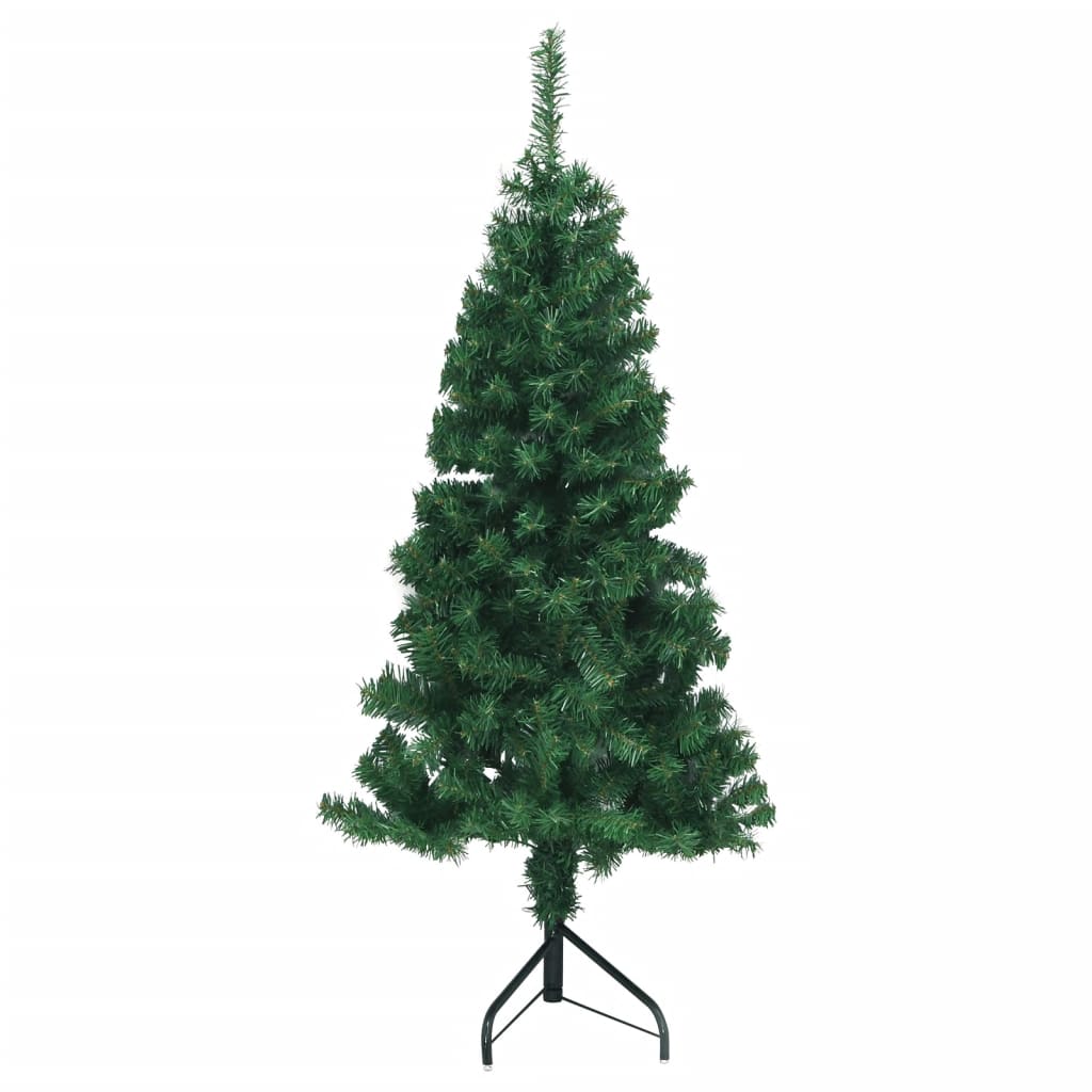 vidaXL Albero di Natale Artificiale ad Angolo con Supporto Verde 120 cm PVC