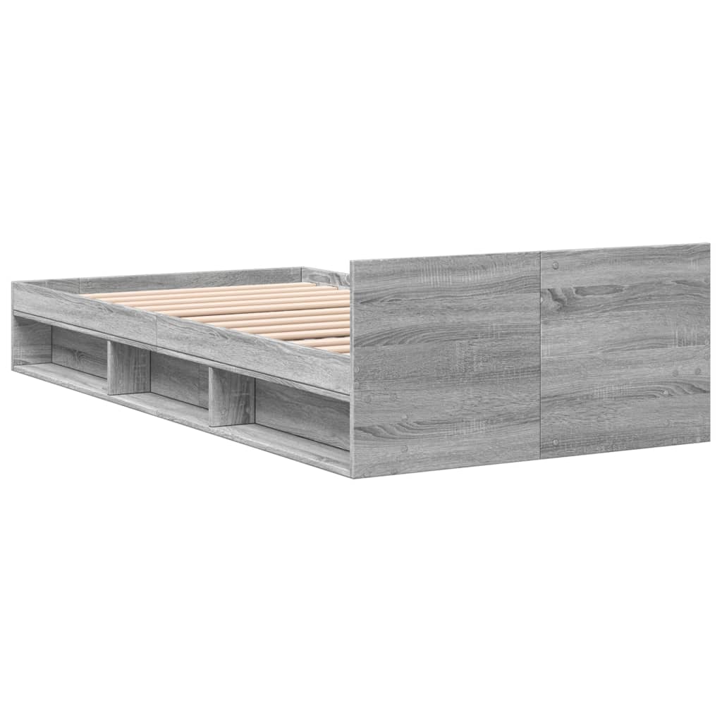 vidaXL Giroletto Cassetto Grigio Sonoma 100x200 cm Legno Multistrato