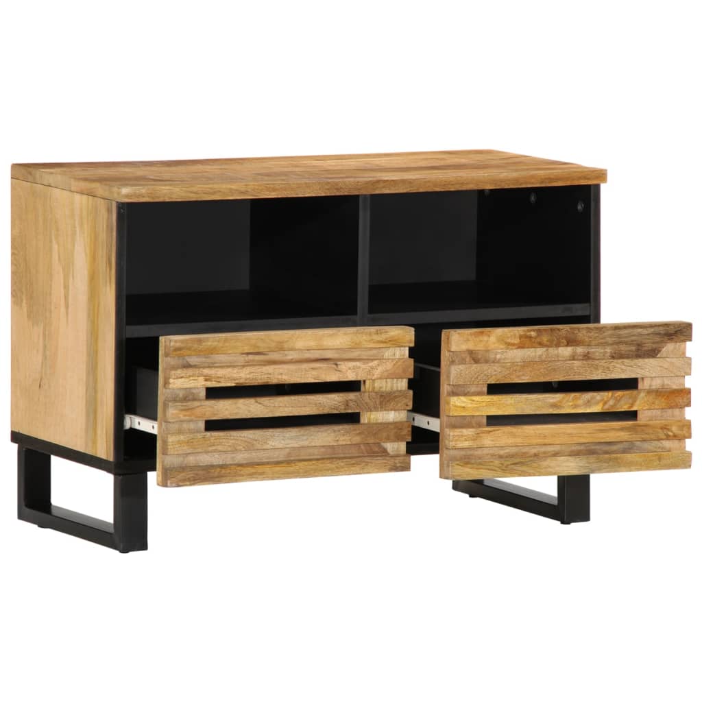 vidaXL Mobile Porta TV 70x34x46 cm in Legno Massello di Mango Grezzo