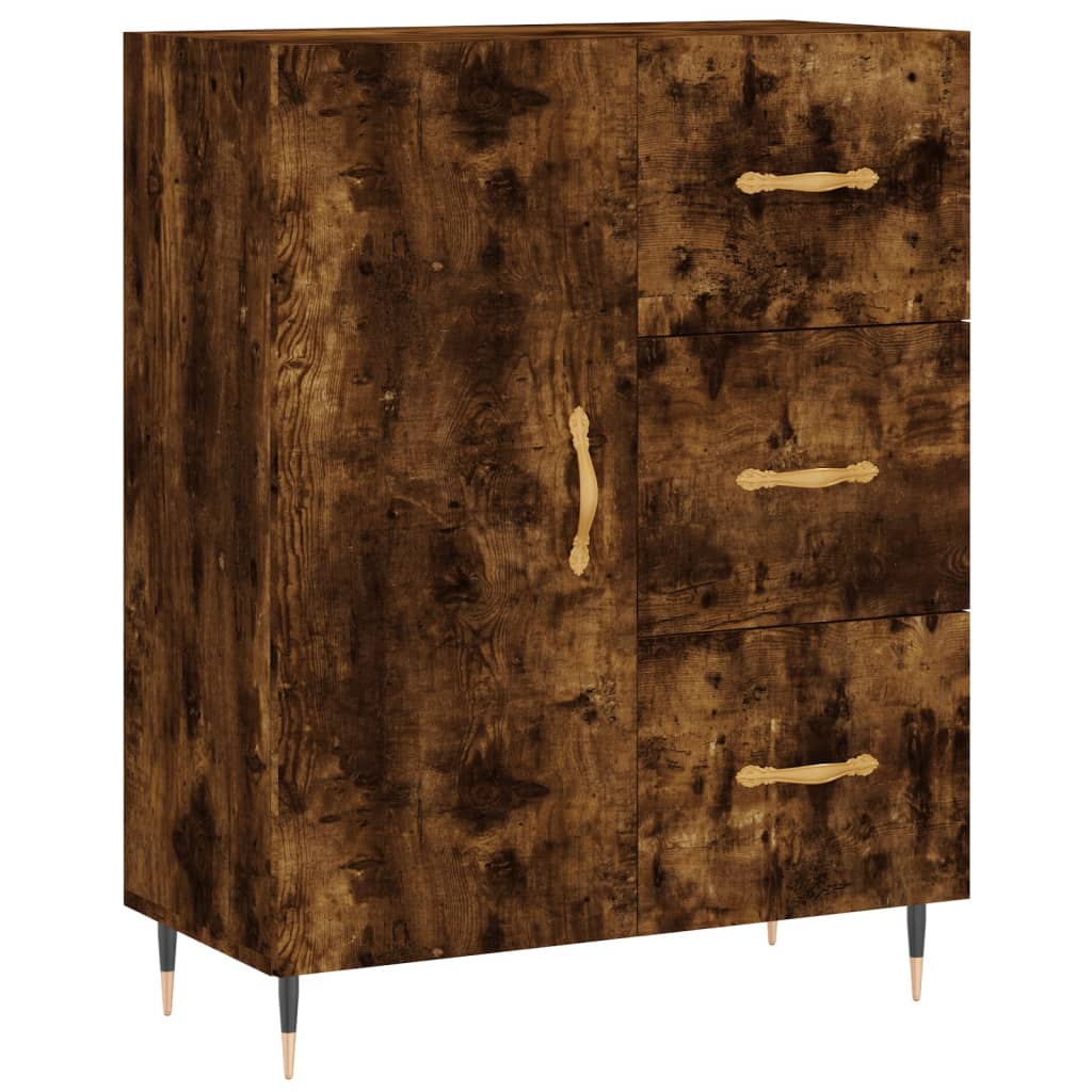 vidaXL Credenza Rovere Fumo 69,5x34x90 cm in Legno Multistrato