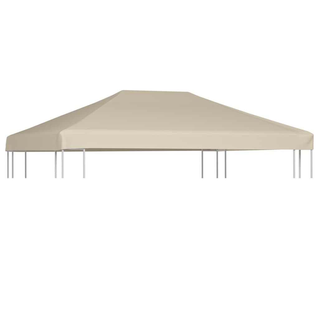 vidaXL Copertura Superiore per Gazebo 310 g/m² 4x3m Beige