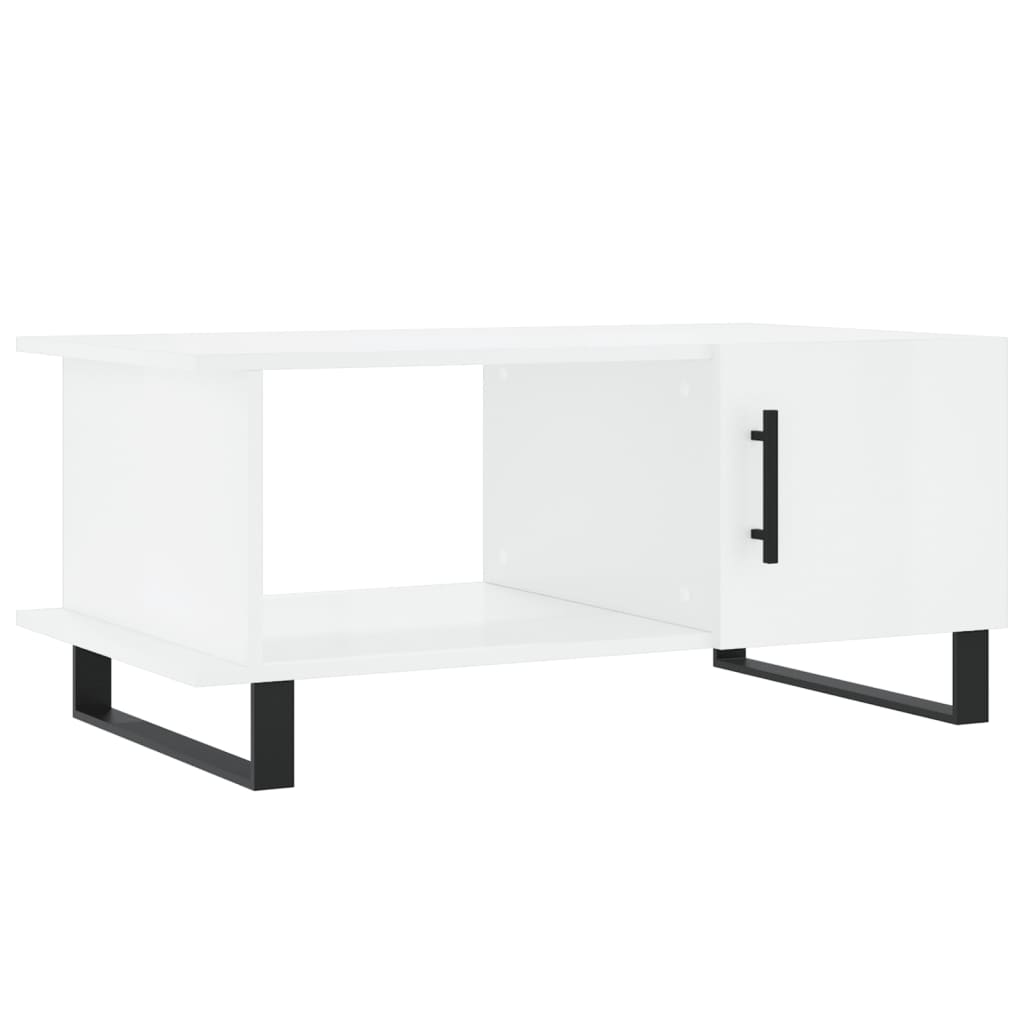 vidaXL Tavolino da Salotto Bianco Lucido 90x50x40 cm Legno Multistrato