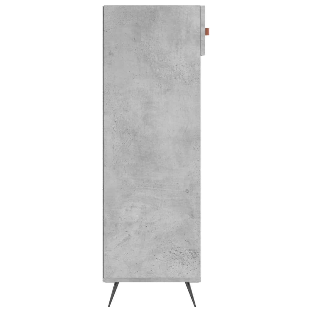 vidaXL Scarpiera Grigio Cemento 60x35x105 cm in Legno Multistrato