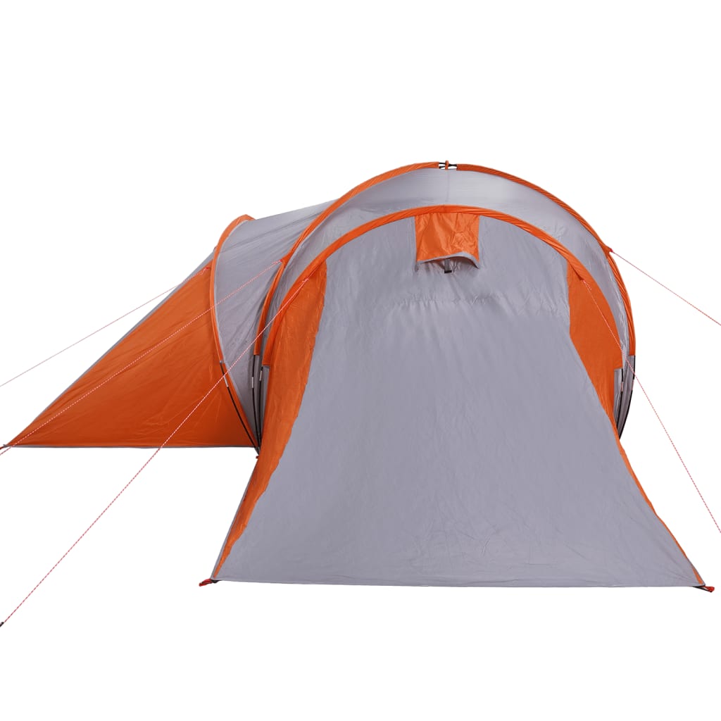 vidaXL Tenda da Campeggio a Cupola 6 Persone Grigio e Arancione