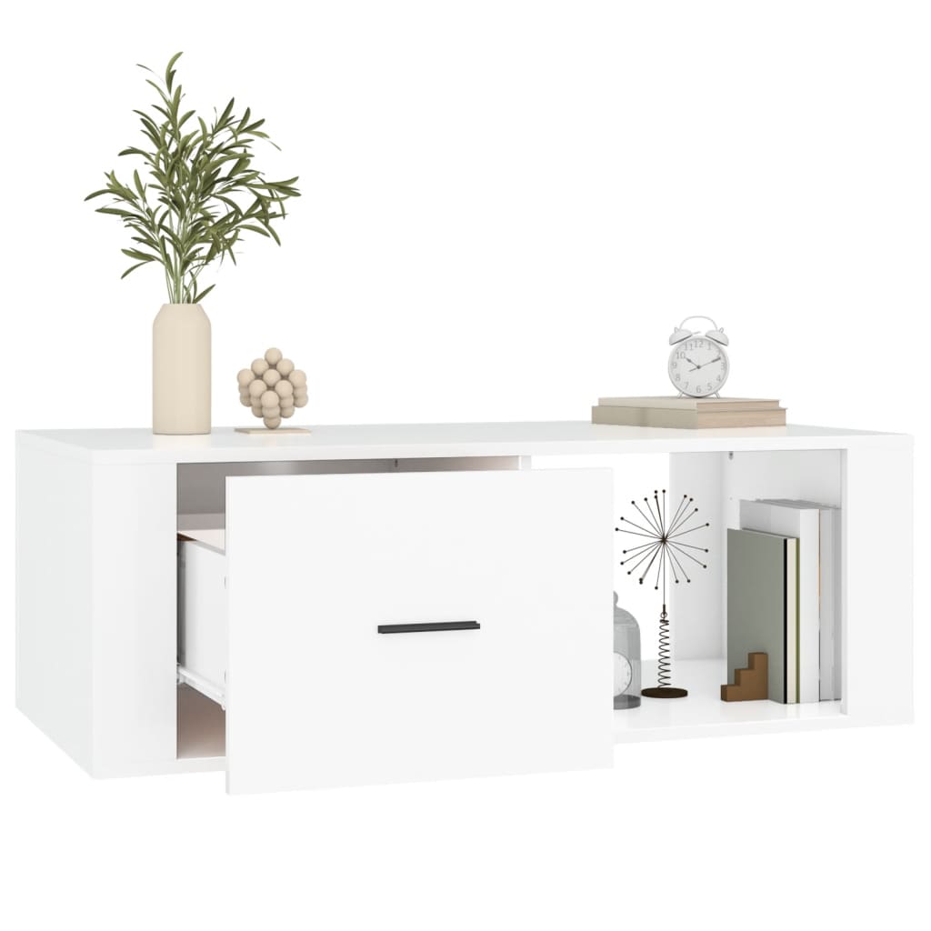 vidaXL Tavolino da Salotto Bianco 100x50,5x35 cm in Legno Multistrato