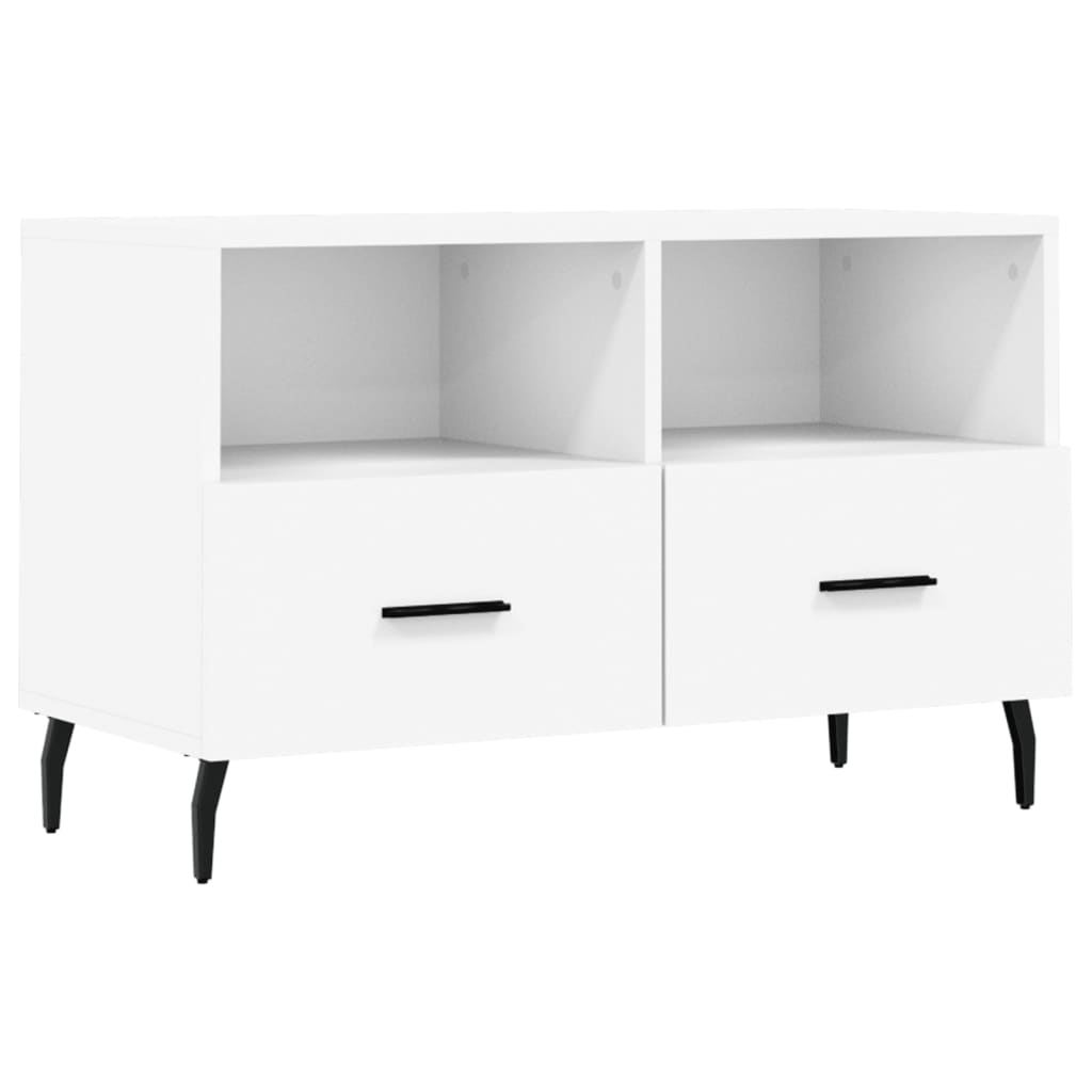 vidaXL Mobile Porta TV Bianco 80x36x50 cm in Legno Multistrato