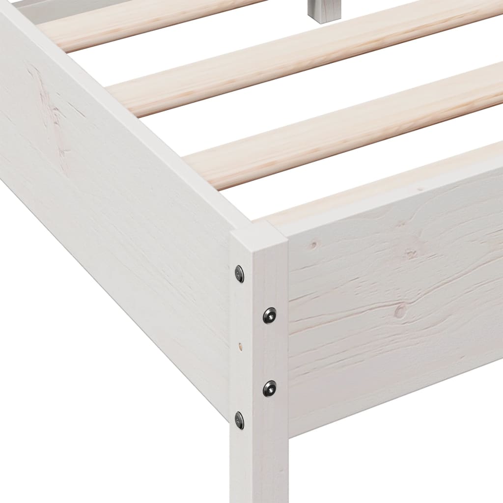 vidaXL Letto senza Materasso Bianco 90x200 cm Legno Massello di Pino