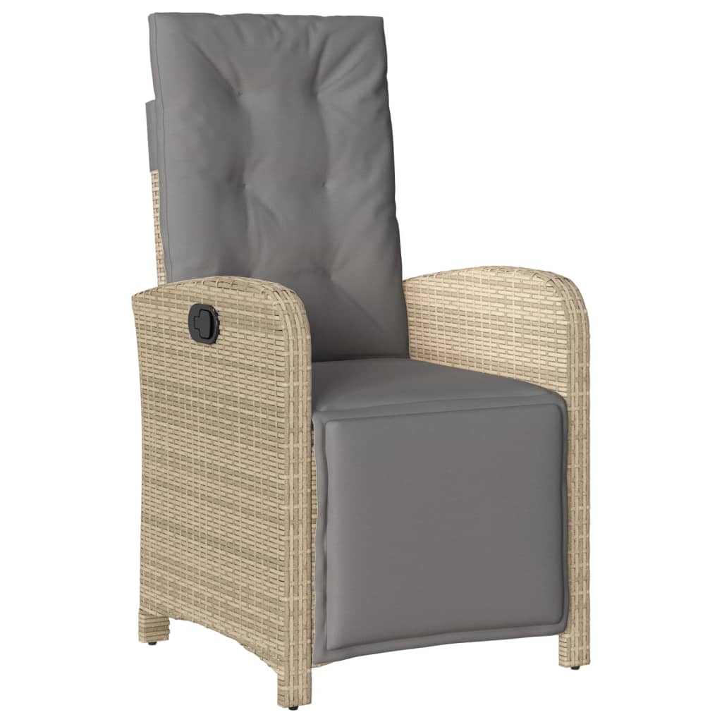 vidaXL Set da Bistrò 3 pz con Cuscini Beige in Polyrattan