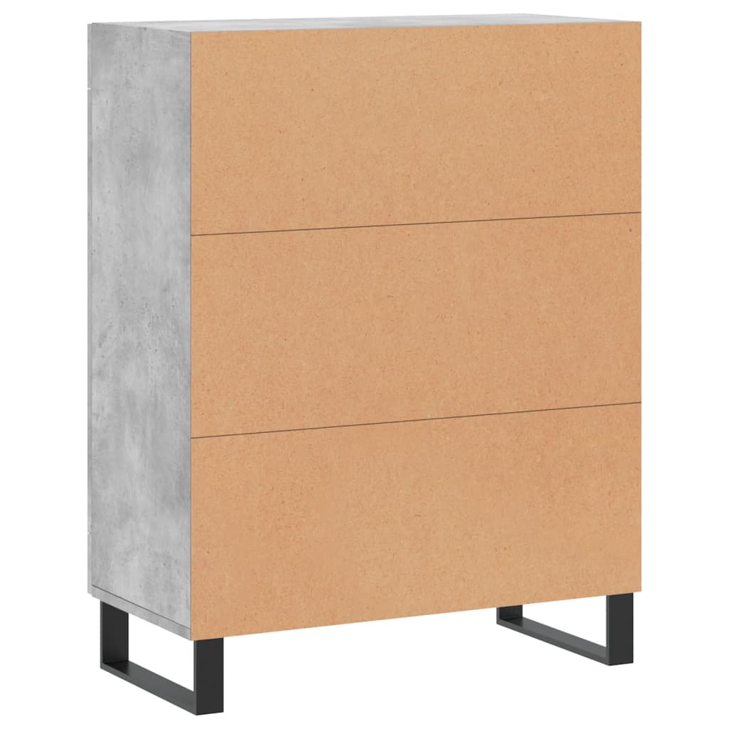 vidaXL Credenza Grigio Cemento 69,5x34x90 cm in Legno Multistrato