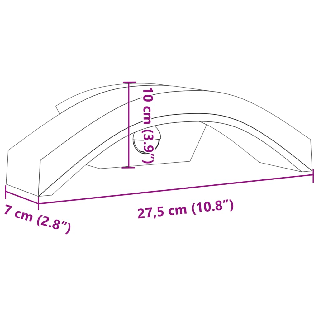 vidaXL Applique con LED e Sensore Bianca in Alluminio Pressofuso