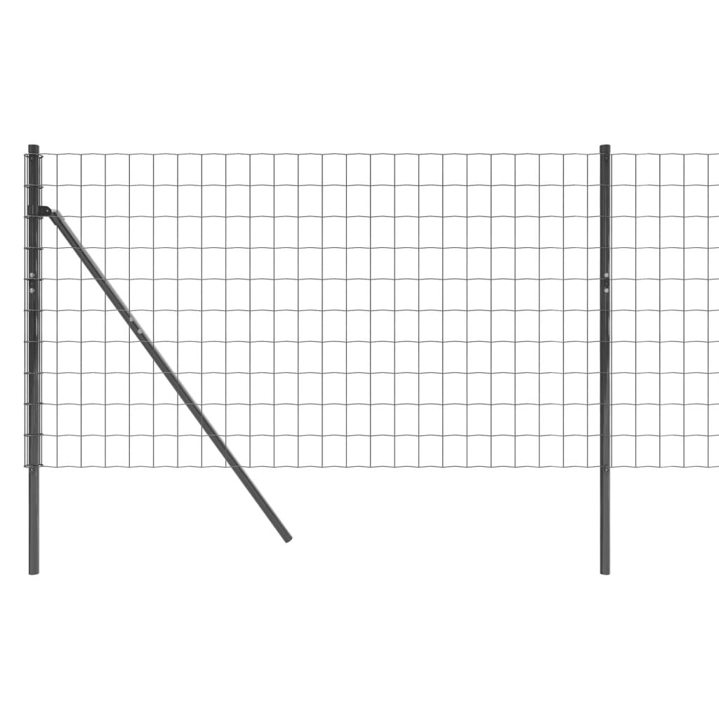 vidaXL Recinzione Metallica Antracite 0,8x25 m in Acciaio Zincato