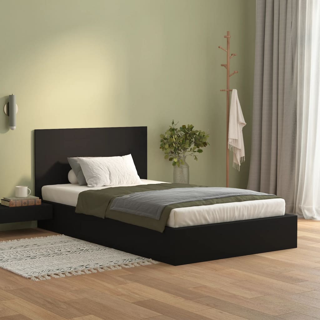 vidaXL Testiera per Letto Nera 120x1,5x80 cm in Legno Multistrato