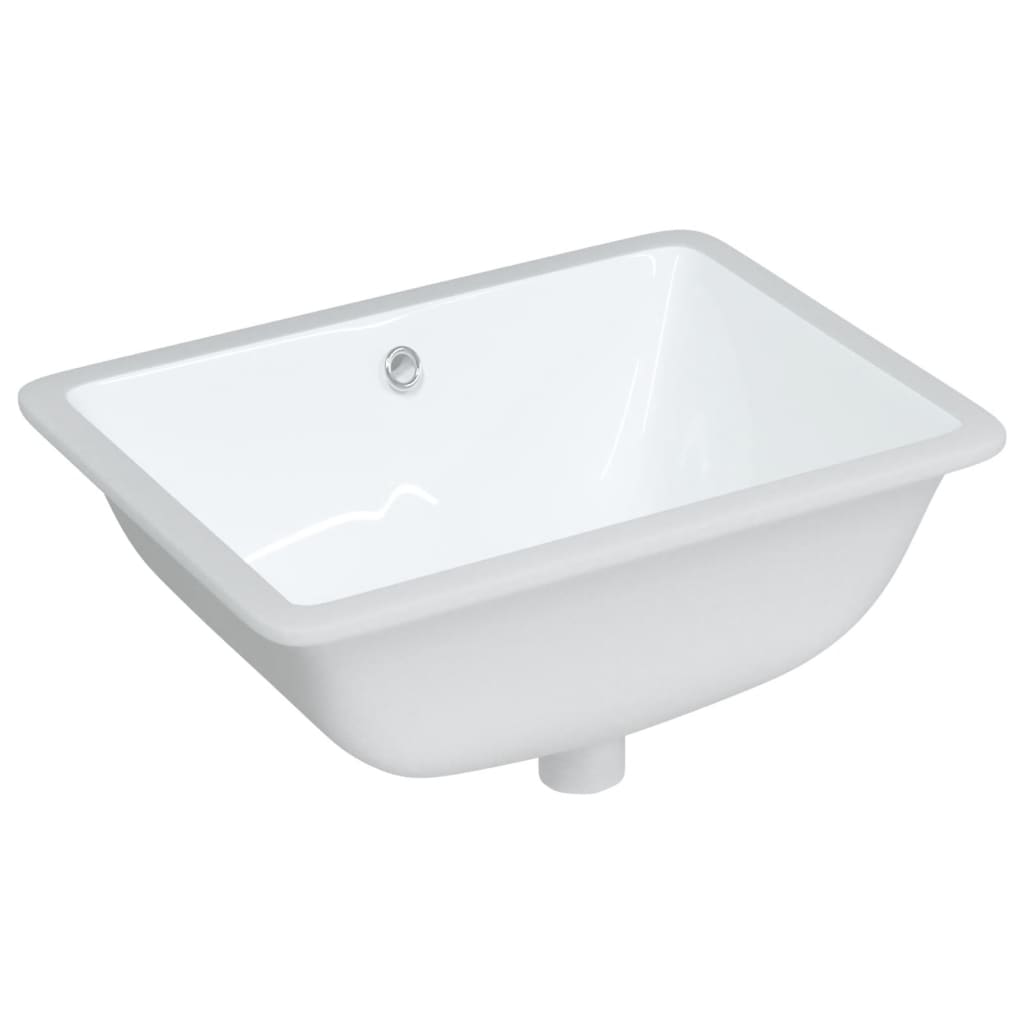 vidaXL Lavandino da Bagno Bianco 52x38,5x19,5 cm Rettangolare Ceramica