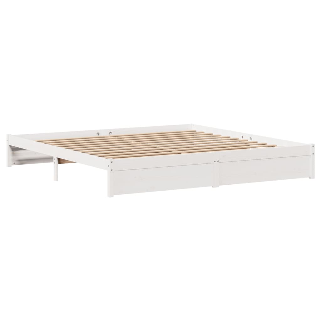 vidaXL Letto senza Materasso Bianco 180x200 cm Legno Massello di Pino